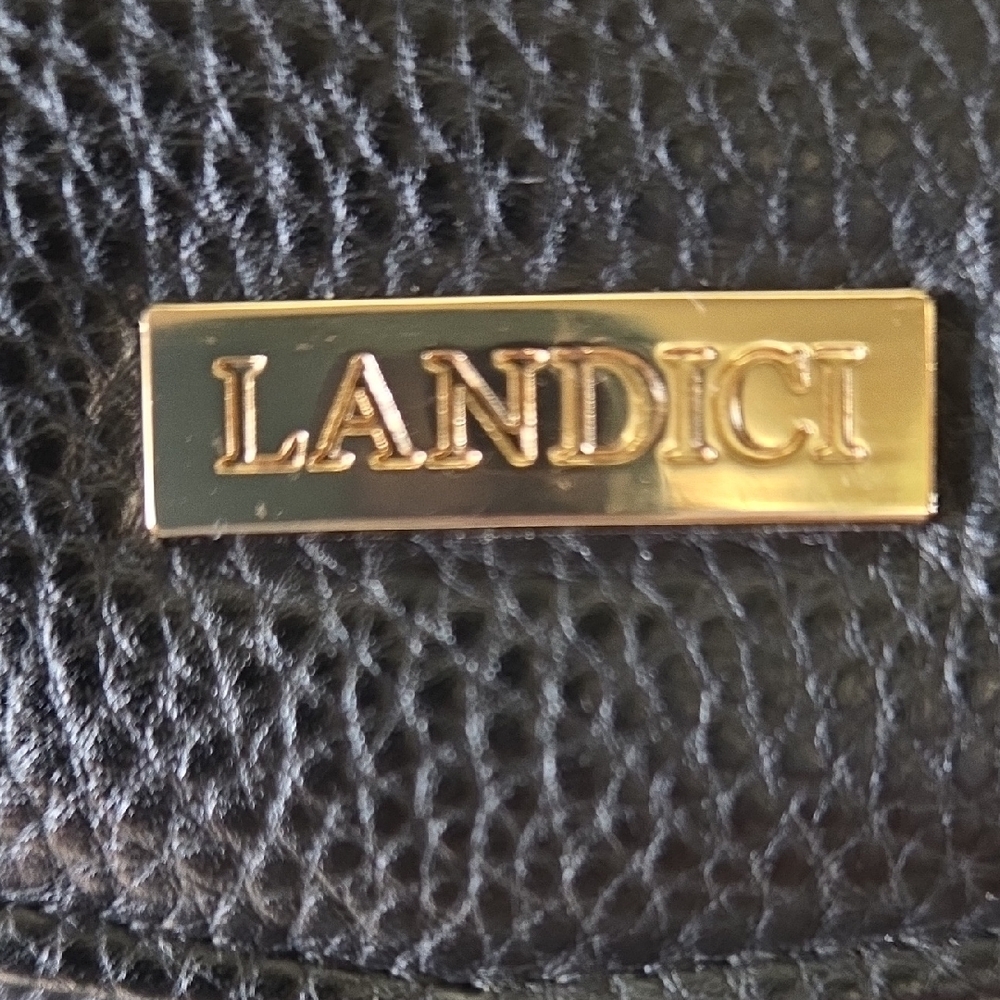 Landici Black Faux Pebbled Leather Backpack - Picture 8 of 9